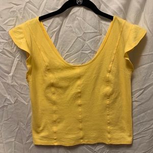 Free people yellow crop top